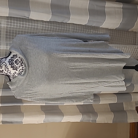 We The Free Side slit gray over sized tunic top sz XS Free People WT291 - Picture 2 of 8